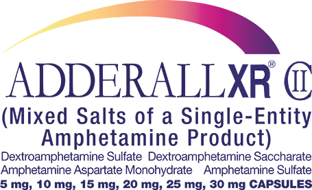 ADDERALL XR® (Mixed Salts of a Single-Entity Amphetamine Product) logo.